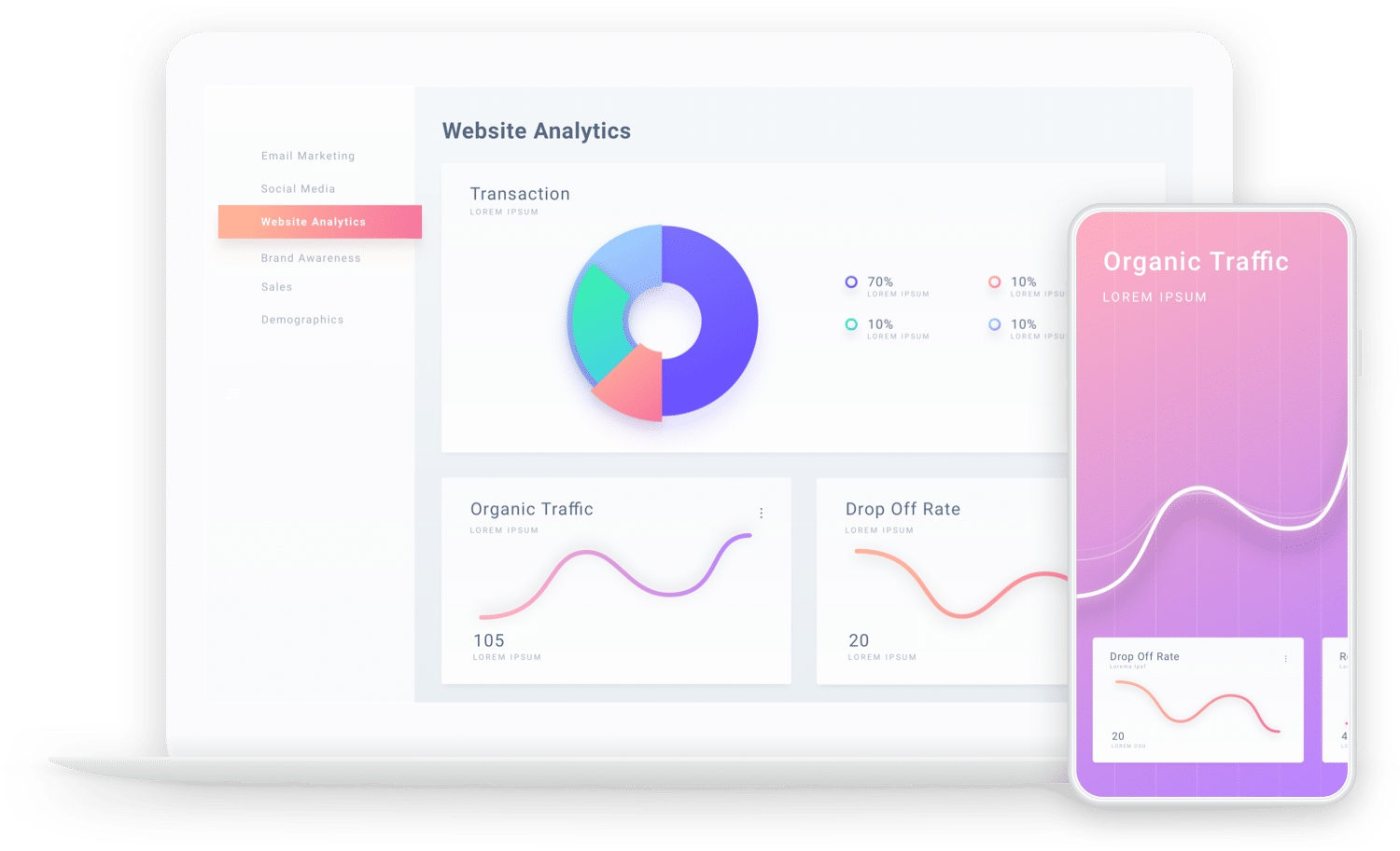 Un graphique montre la progression de la visibilité d'un site internet grâce aux services d'un rédacteur web seo professionnel