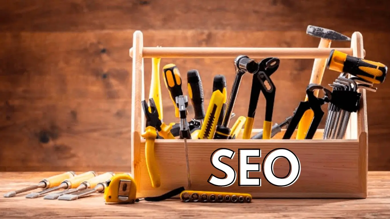 L'image montre une boîte à outils illustrant le nombre important d'outils SEO pour améliorer le référencement d'un site