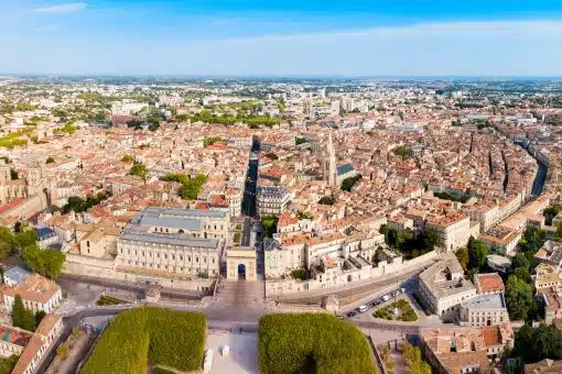 Photo aérienne de la ville de Montpellier où le consultant SEO William MARTIN y propose ses prestations.